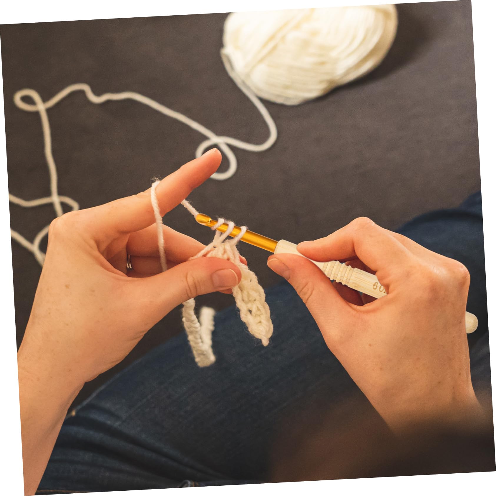 4 Juegos Tejer Empuñaduras De Ganchillo Marcadores Alfiler Ganchos De Crochet Ergonómico Agarre Encimera Cuentas Gancho De Crochet Intercambiable Manos Patas Bambú 9 Piezas X 4