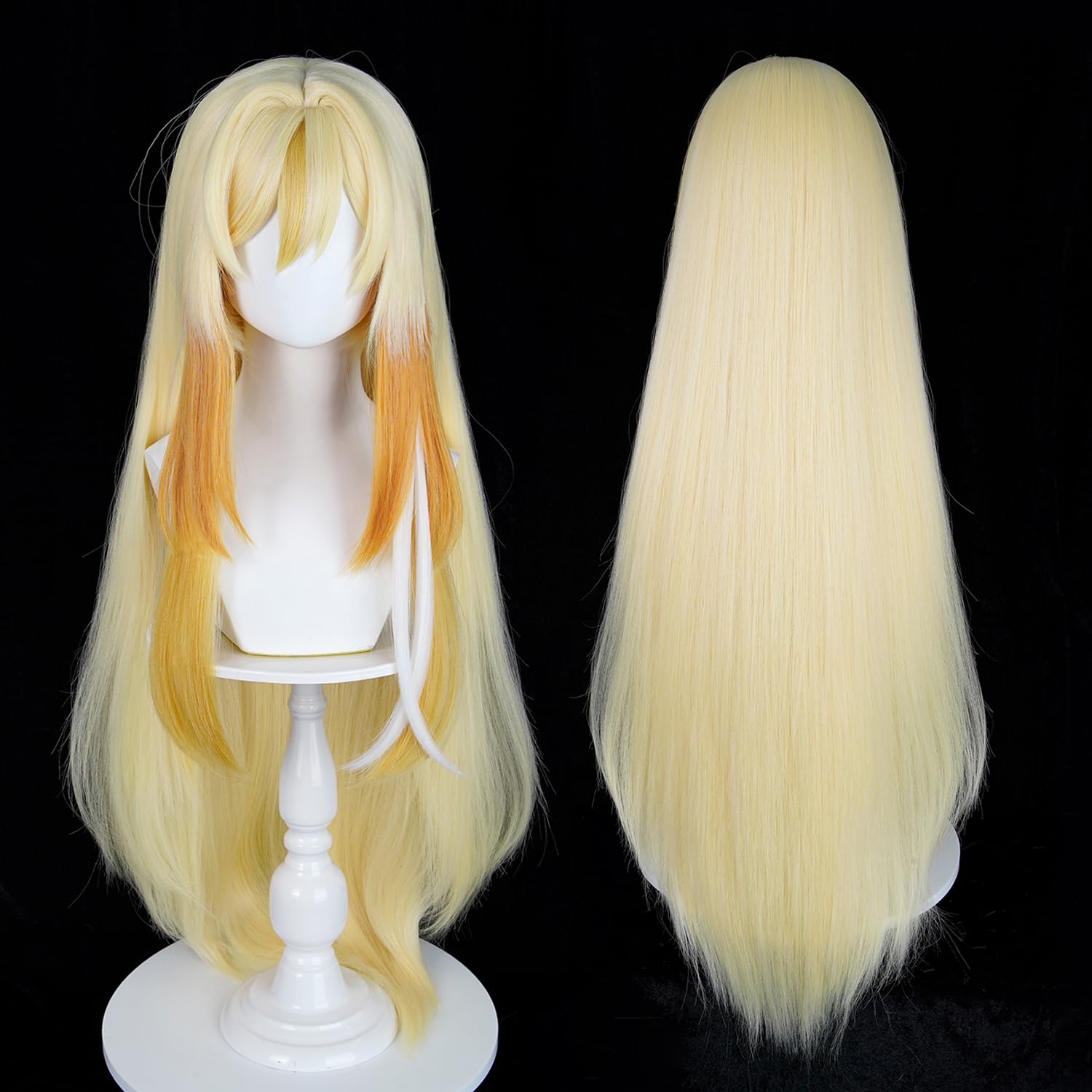 Anime Spielcharakter Cosplay Perücke - Hochtemperaturfaser mit 2 Perückenhauben für Conventions, Cosplay Events und Mottopartys (Naberius)