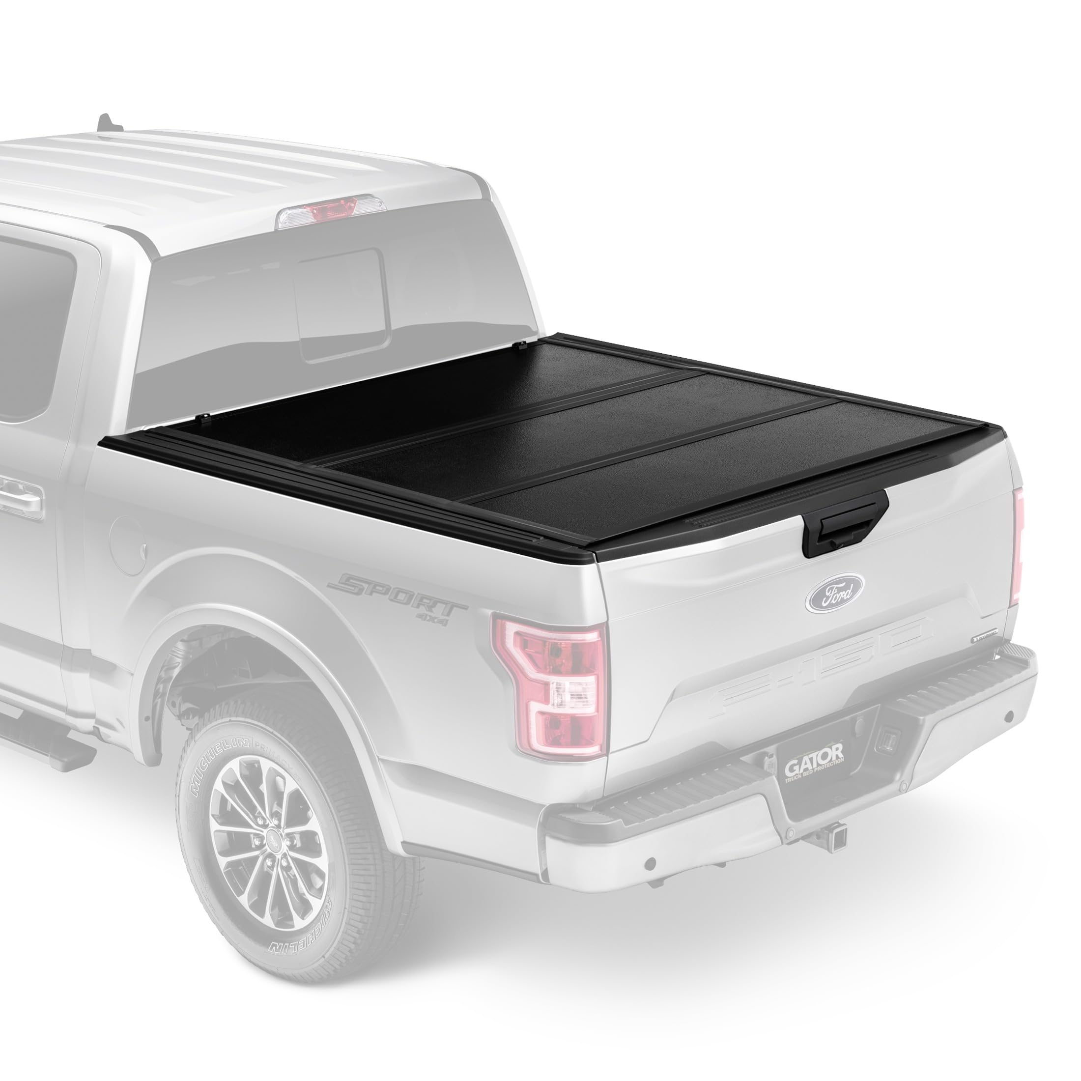 Gator EFX Hard Tri-Fold Truck Bed Tonneau Cover - Heavy-Duty Truck Bed Protection - Durable Aluminum Panels - Hard Folding Tonneau Cover - 2015-2020 Ford F-150 (incl. Raptor) - 5'7" Bed