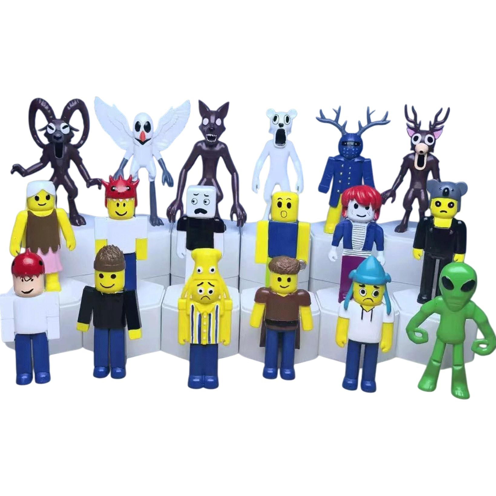 MKJHIUH ﻿ New 99 Nights in The Forest Toys, Funny Animals, Decorations Gifts for Fans Office Room Figurine Decor (18PCS)