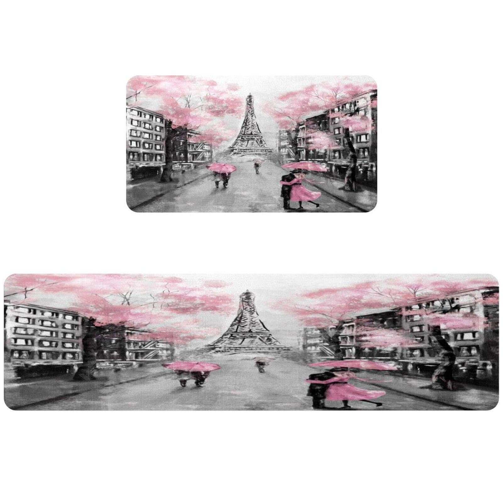 Alfombra de cocina VAPOKF con pintura al óleo de París de calidad