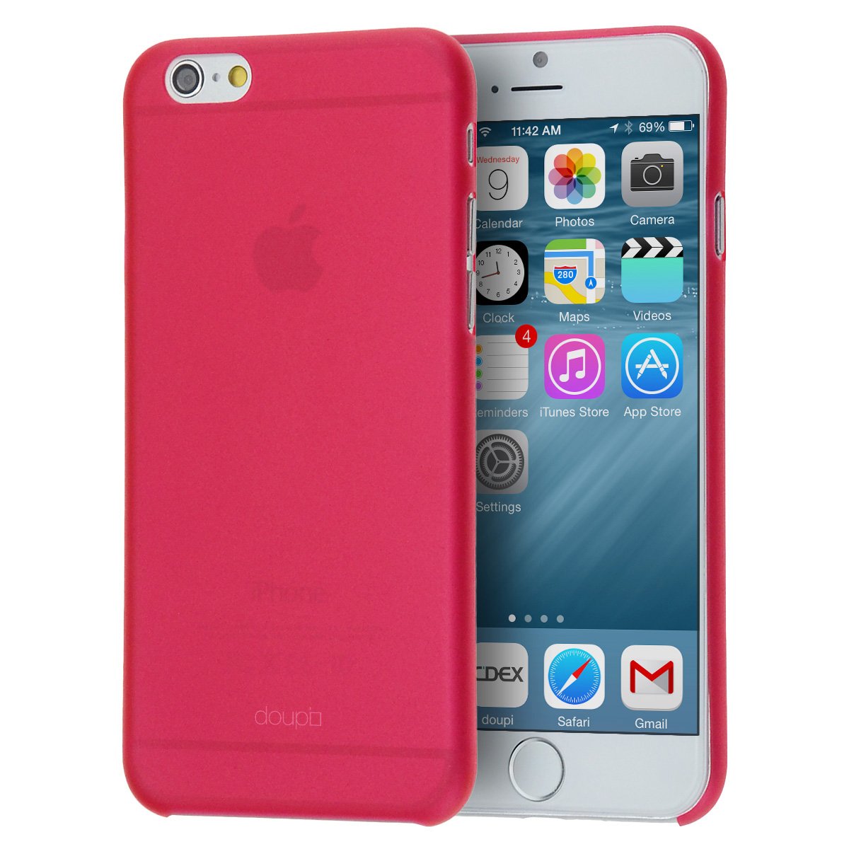 Doupi UltraSlim Custodia Per IPhone 12/12 Pro – Opaca, Semitrasparente, Leggerissima, Bianca, Con Ricarica Wireless Supportata