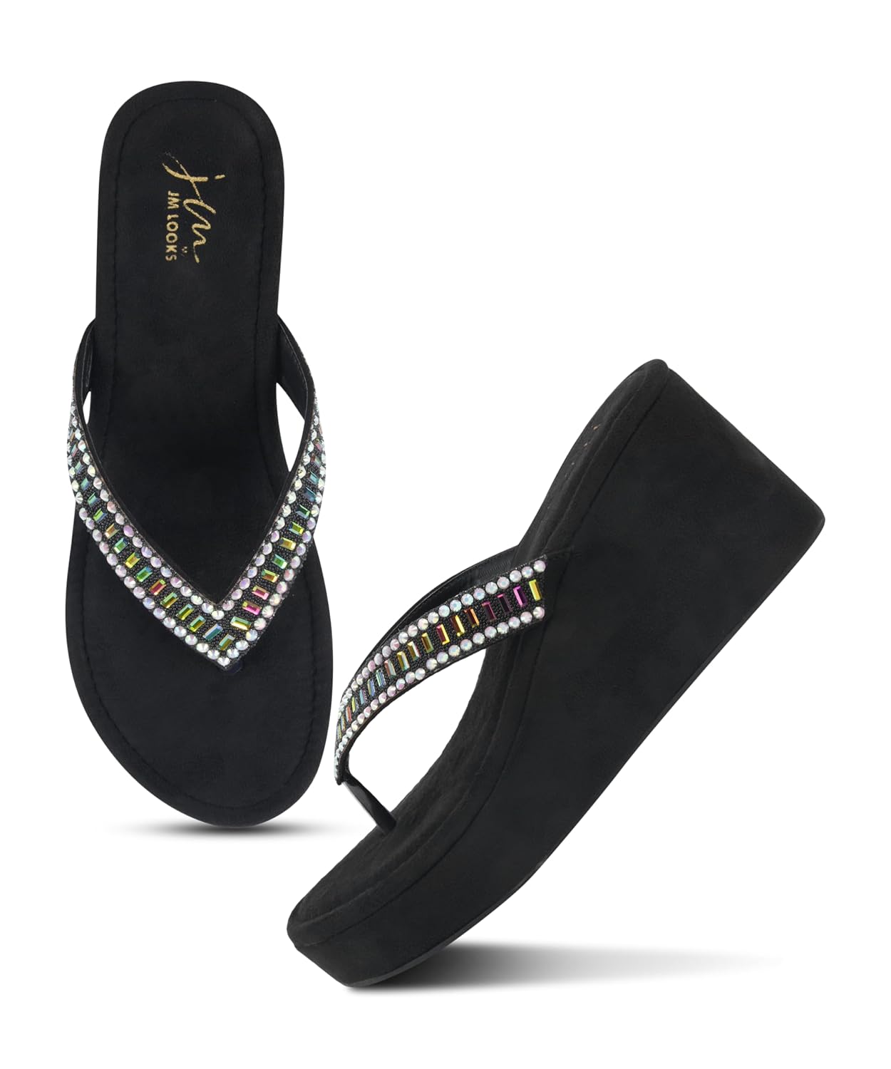 JM LOOKS Women Stylish Platform Wedge Sandals with Embellished Strap for Dailywear - Review, Price and Buying Guide