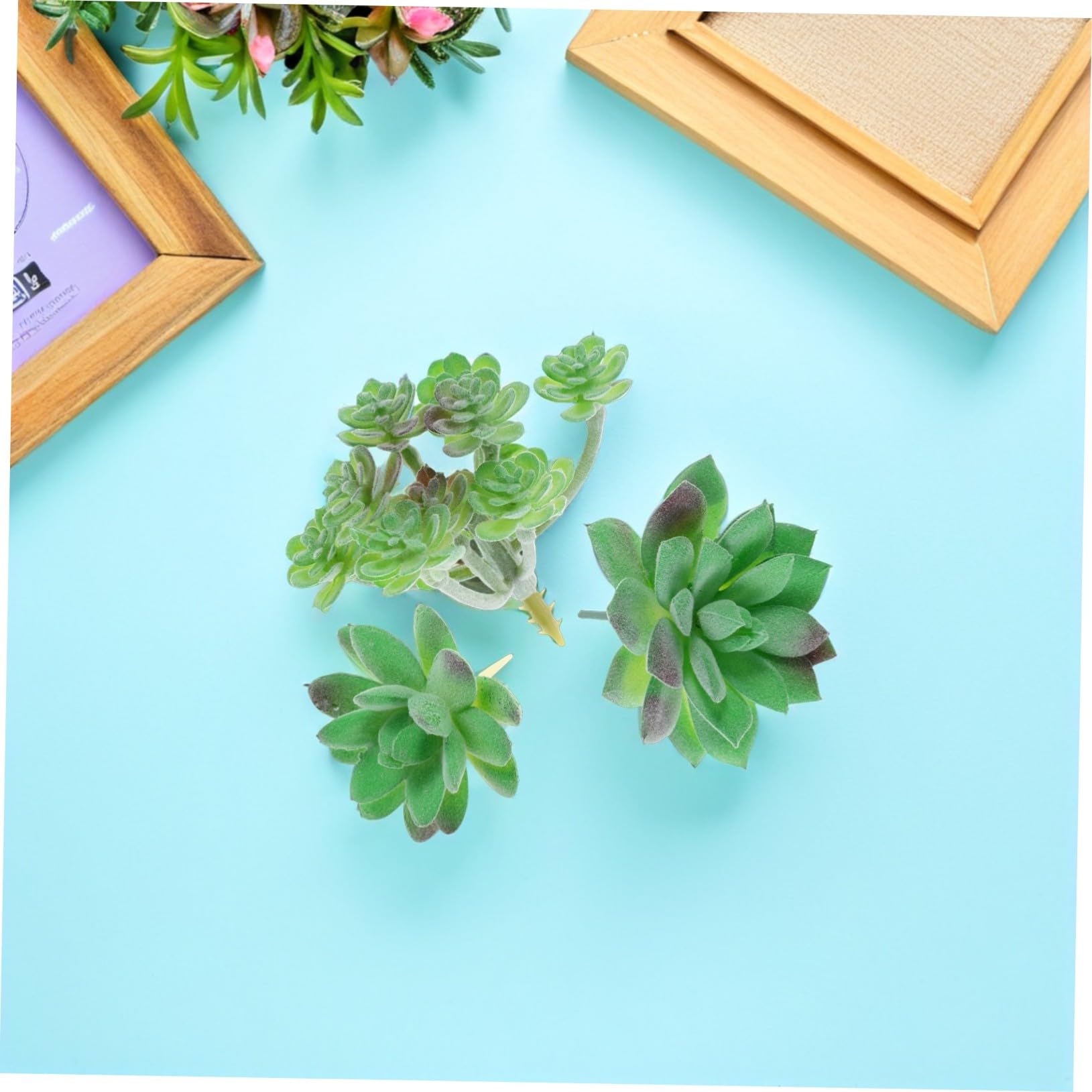 15 Stück Teiliges Künstliche Sukkulenten Mini Pflanzen Ungetopft Realistische Grüne Dekoration für DIY Basteln Hochzeit Wohnzimmer Büro Arrangement