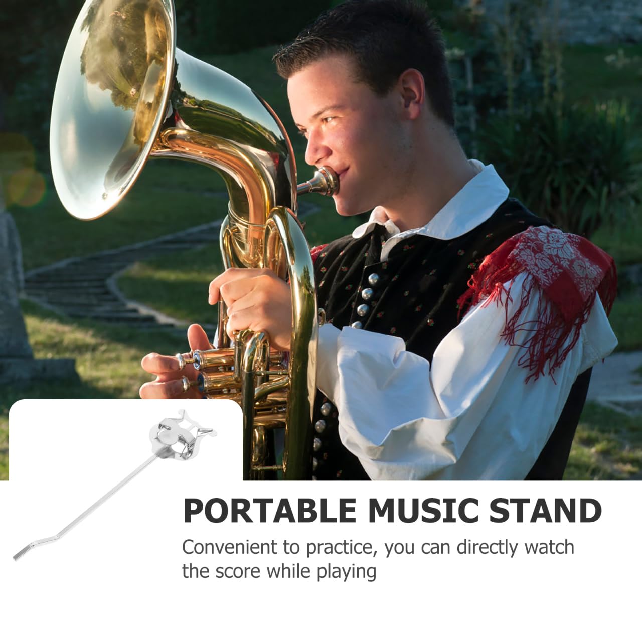 ifundom Pupitre Euphonium Lyra Clarinette Pince à partitions universel