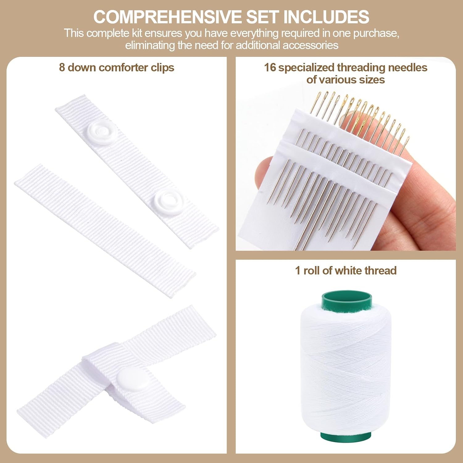KIBBEH 8 Pack Duvet Snap Clips, Duvet Fasteners, Fastens Comforter Inside Cover to Stay in Place, Keeps Duvet Cover Fixed