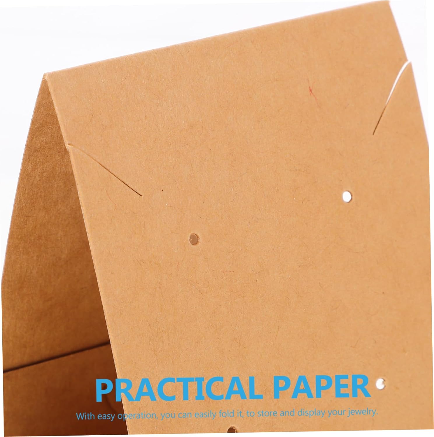 KONTONTY 100Pcs Kraft Paper Earring Cards with Stand-up Design for Jewelry Display and Storage Cardboard Earring Holders Suitable for Studs Necklaces and Earrings Packaging
