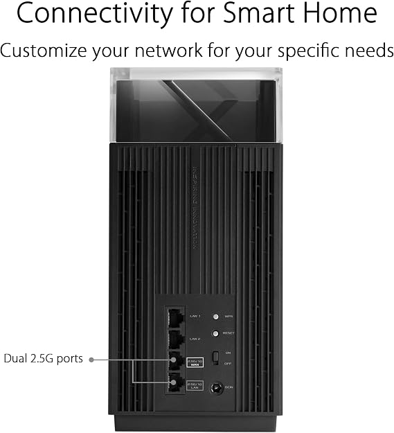 ASUS ZenWiFi Pro ET12 AXE11000 Tri-Band WiFi 6E Mesh System Set of 2
