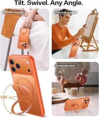 TORRAS for iPhone 17 Pro Case Magnetic Stand, 4X Military Drop Protection