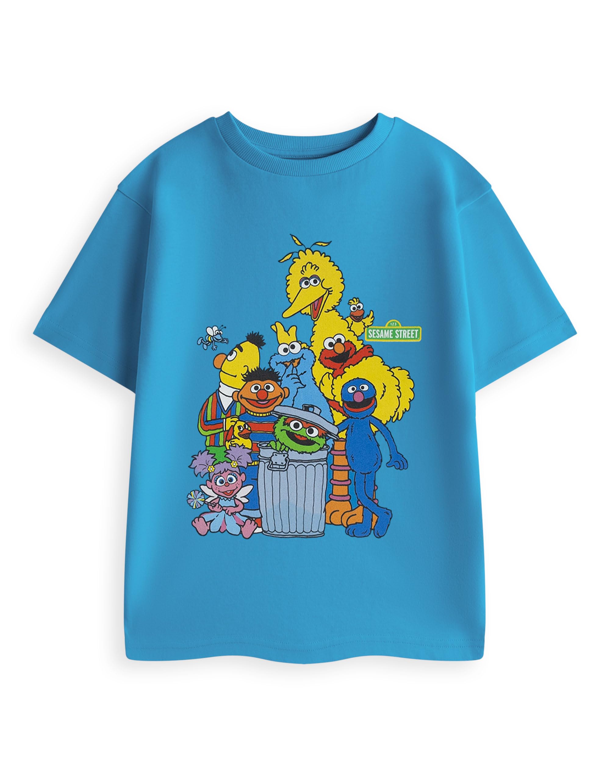 Sesame Street Kids Short Sleeve T-Shirt - Cotton - Blue - 3-4 Years