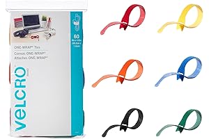 VELCRO Brand ONE-WRAP Cable Ties | 8" x 1/2" All-Purpose Fasteners