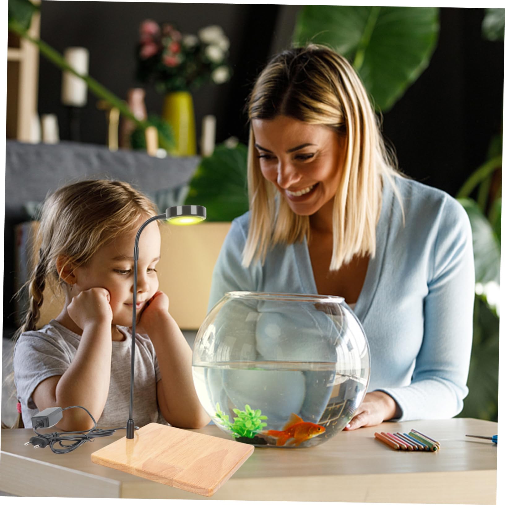 minkissy Luz De La Planta Nano Luz Del Acuario Accesorios Del Acuario Luz Para Tanque Plantado Lámpara De Acuario Refugio Luz Acuario Está Tanque De Peces De Madera LED
