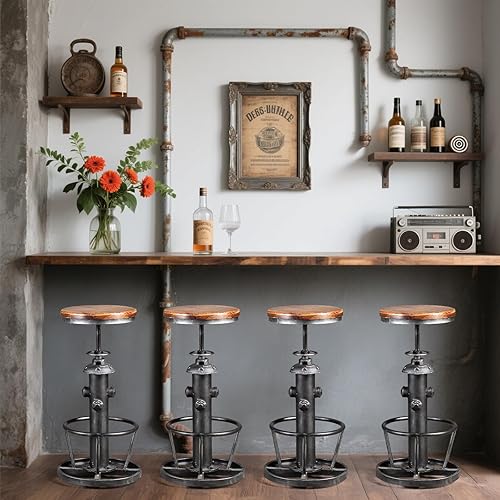 Miniatura 7 de Juego de 2, 26-30 pulgadas, diseño de boca de incendios con diseño de boca de incendios ajustable giratoria, estilo americano, estilo steampunk,