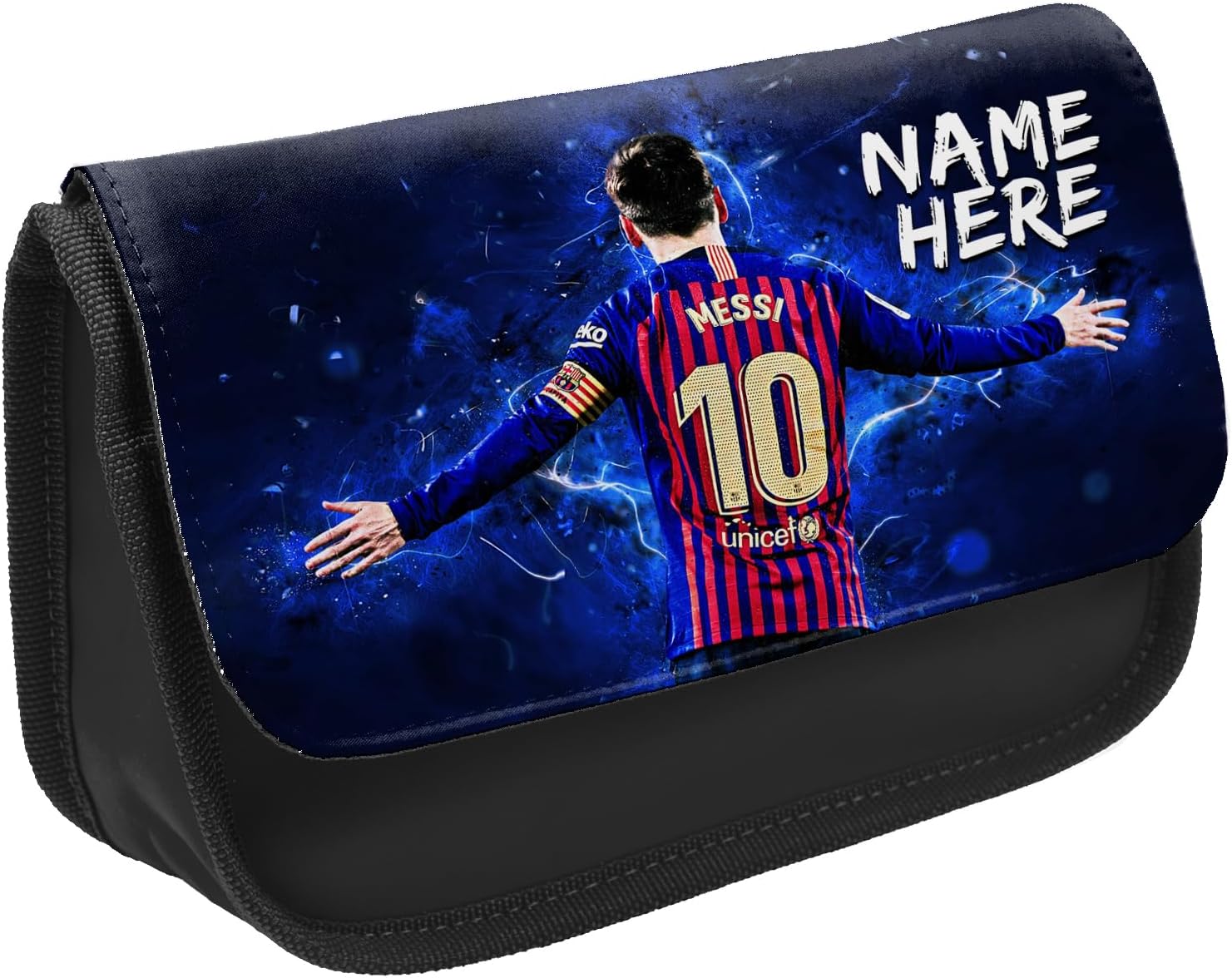 Personalised Messi Pencil Case Football Legend Manchester School Pen Bag Boys Footballer Stationary Gift NLP07
