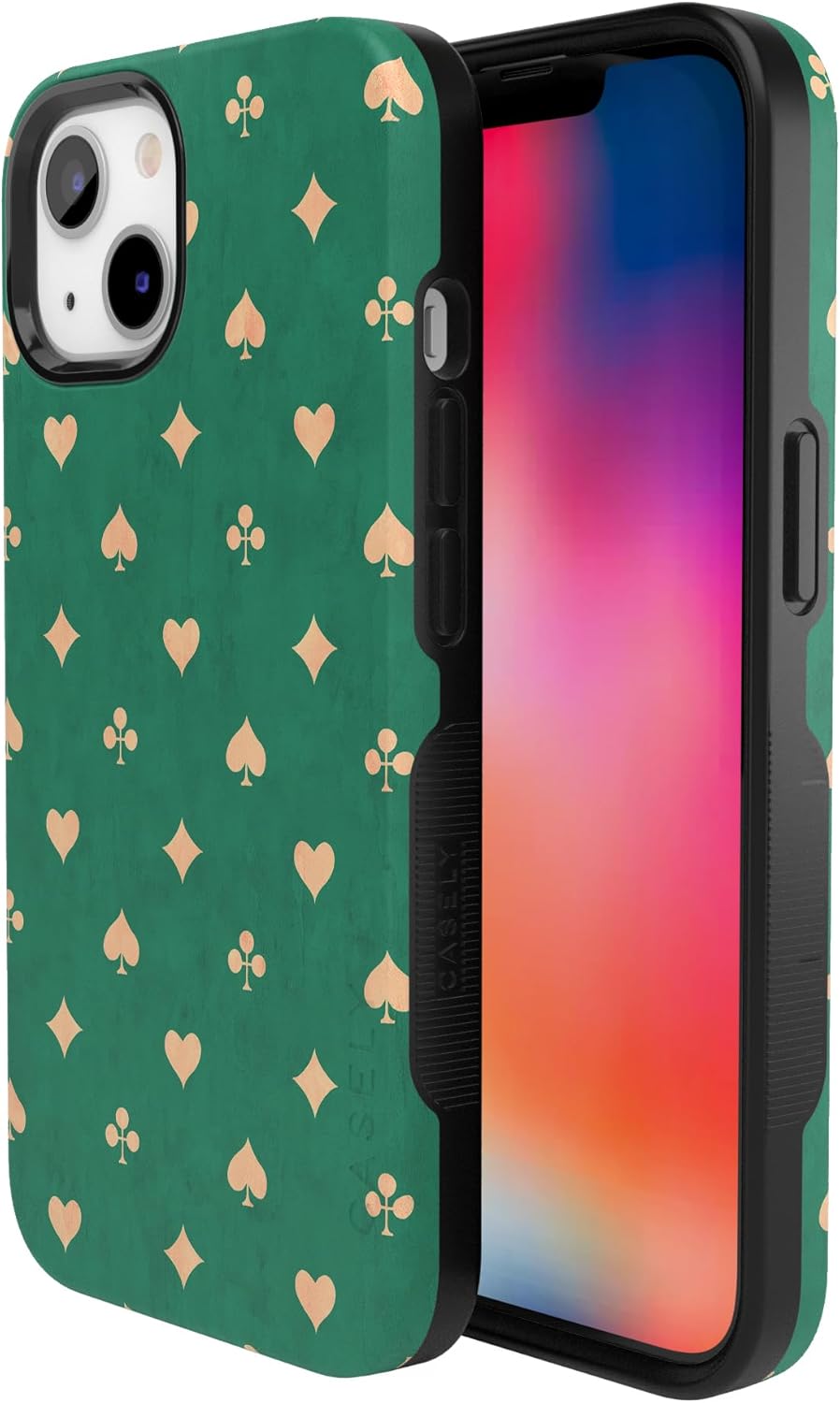 Casely iPhone 13 Case | Royal Flush | French Deck | Bold Protective Design | Compatible with MagSafe