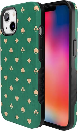 Vista 1245 de Casely Funda para iPhone 13 Compatible con MagSafe Color Splash de medianoche Funda retro abstracta Color de medianoche Splash Abstracto