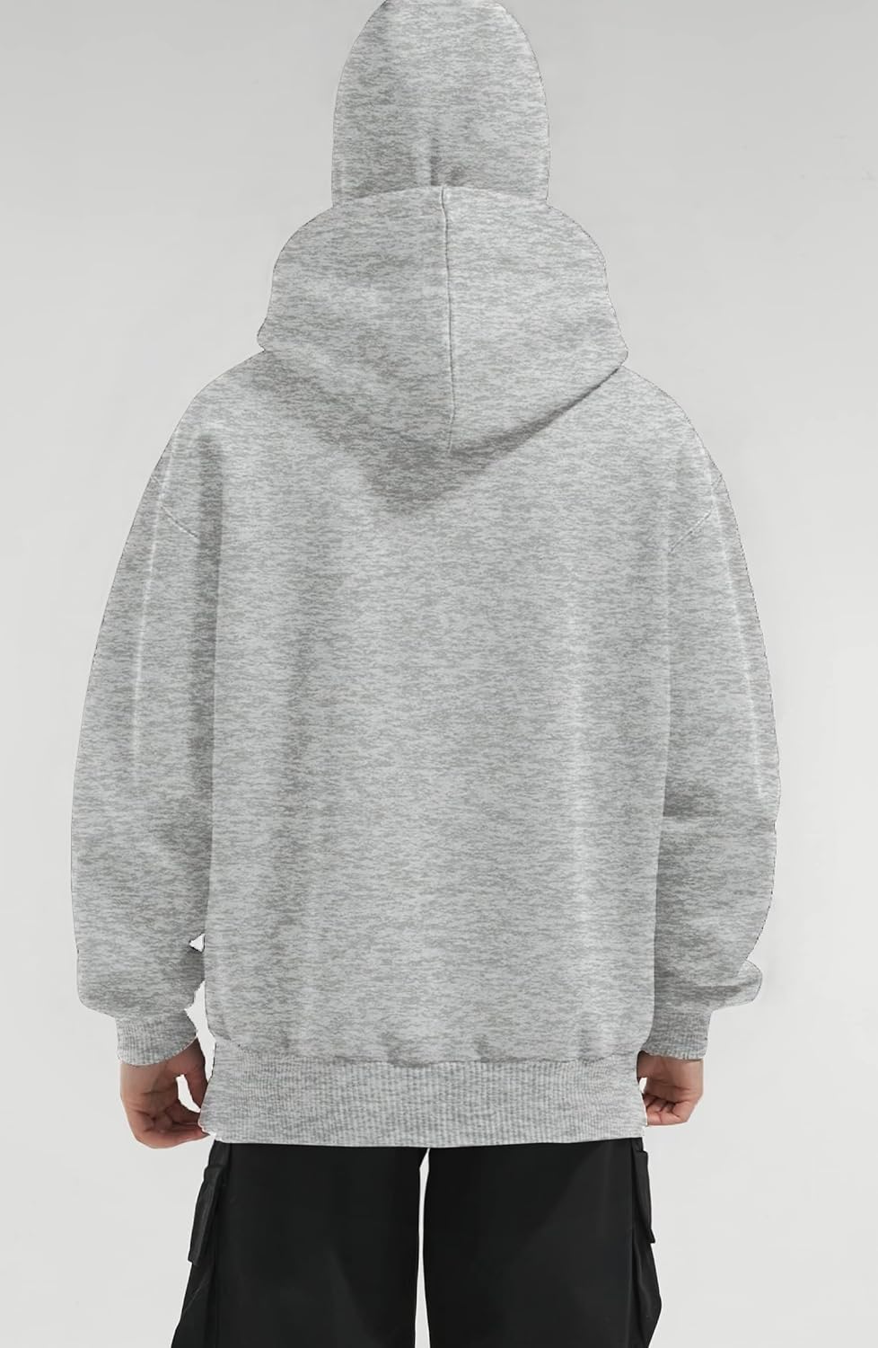 EMMIOL Balaclava Oversized Full Zip Hoodie With Built-In Wind Proof Mask Long Sleeve Pullover Sweatshirt With Pocket