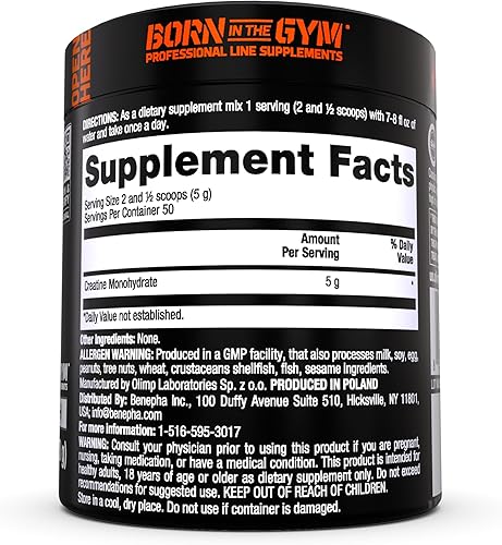 Miniatura 3 de OLIMP - Monohidrato de creatina en polvo  Fórmula micronizada de alta pureza para fuerza, resistencia y crecimiento muscular  8.82 oz (8.82 oz, 50