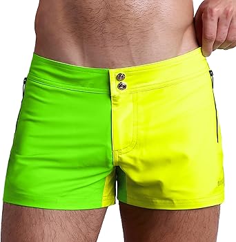Bang Mens Swimwear - Beach Shorts - Stretchy Quick-Dry All-Use Premium Swimsuit Trunk Square Cut