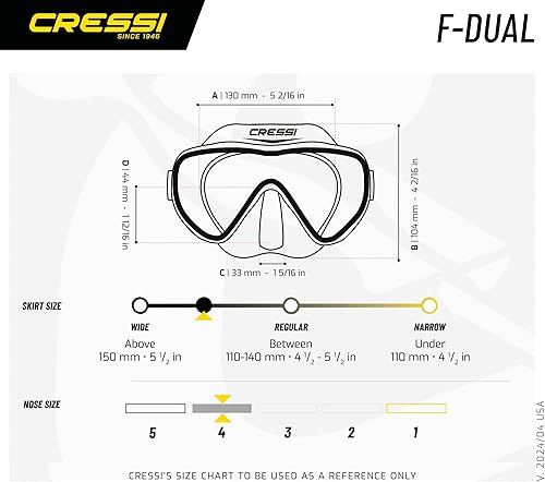 Miniatura 8 de Cressi Máscara de buceo sin marco y esnórquel seco para esnórquel, buceo, F-Dual y Supernova Dry Diseñado en Italia