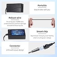 Vista 6 de Cable de alimentación universal para silla reclinable, adaptador de corriente de 2 pines con cable de extensión para silla elevadora, sofá