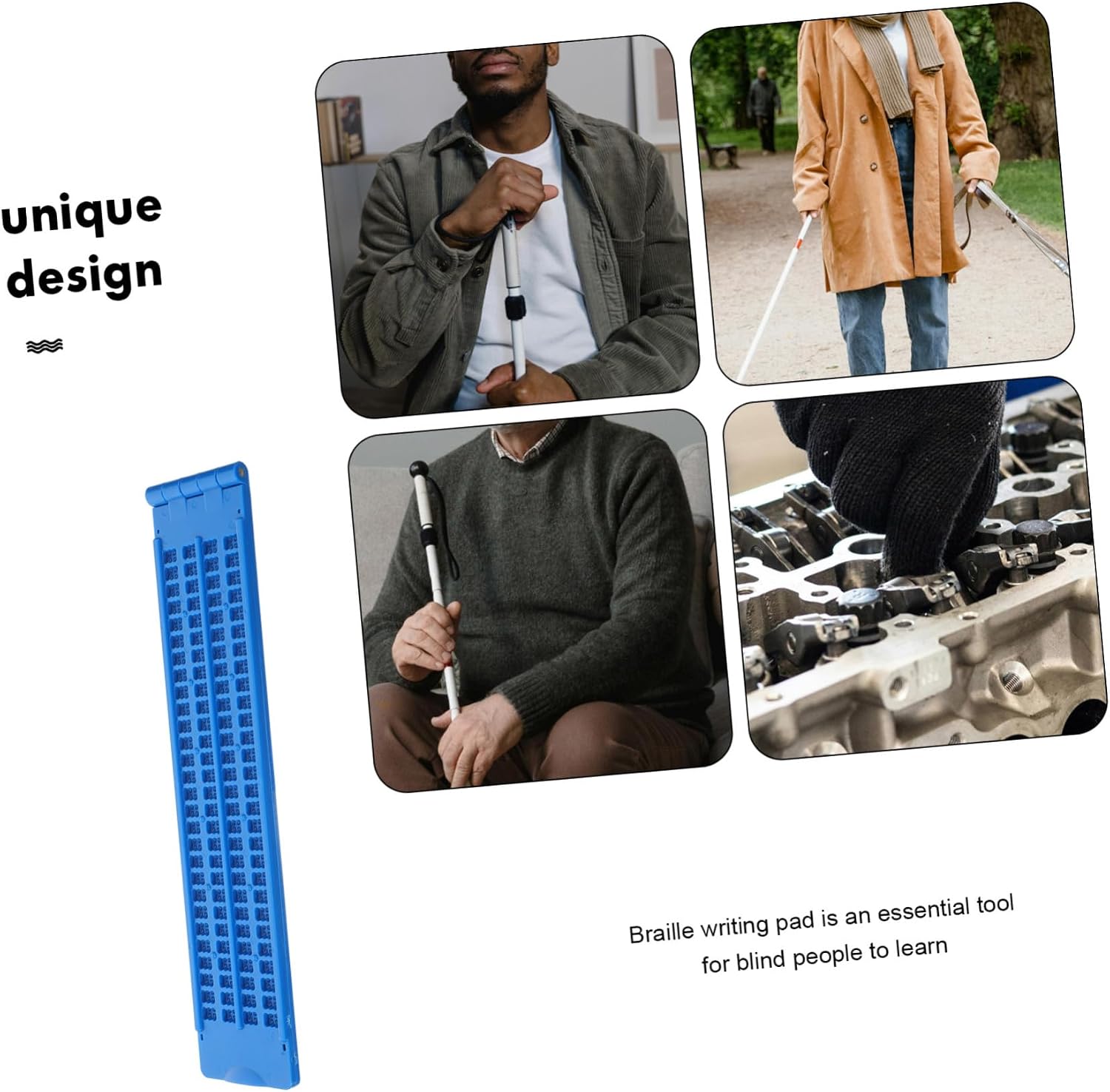 SHERCHPRY 5sets Braille Writing Board Blind Row Cell Tactile Stylus for and Outdoor Use Design for Visually Impaired Education