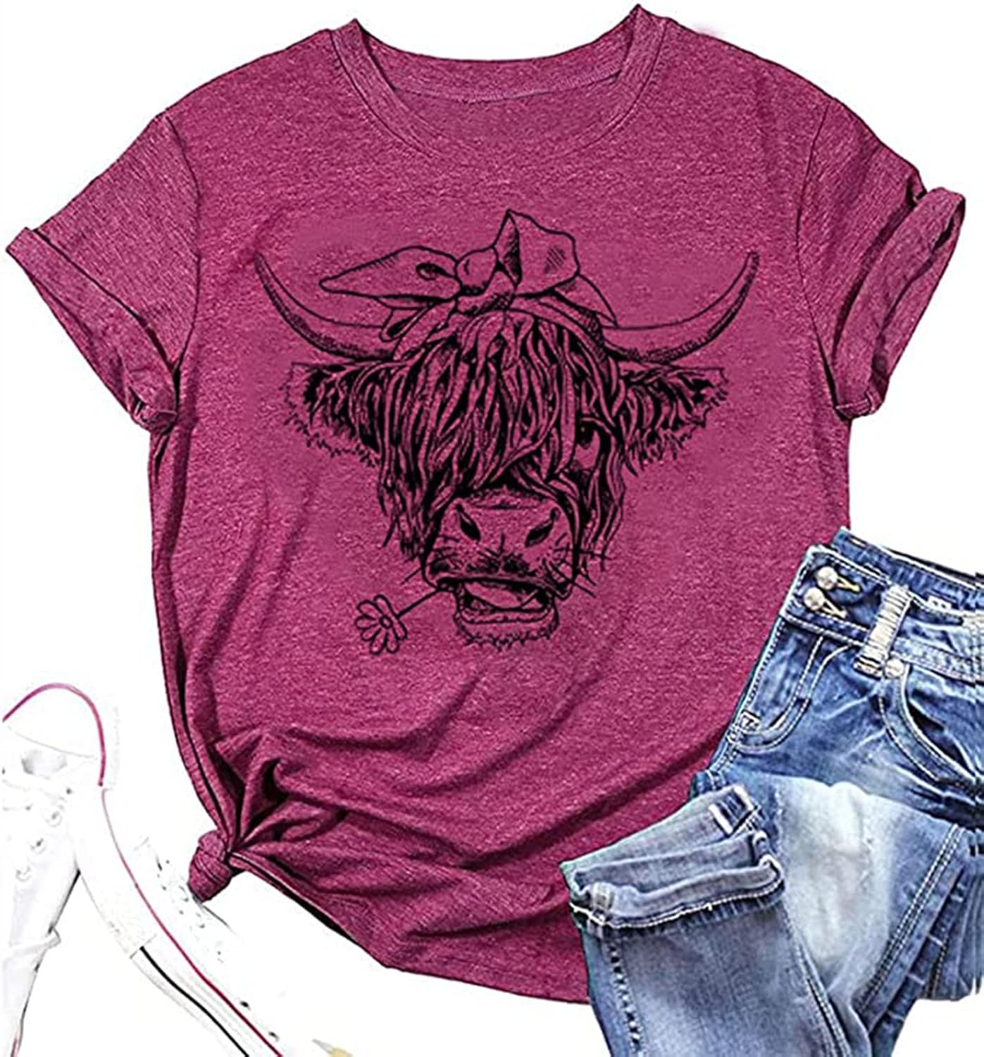 Buy Cow Shirts for Women Cute Cattle 
