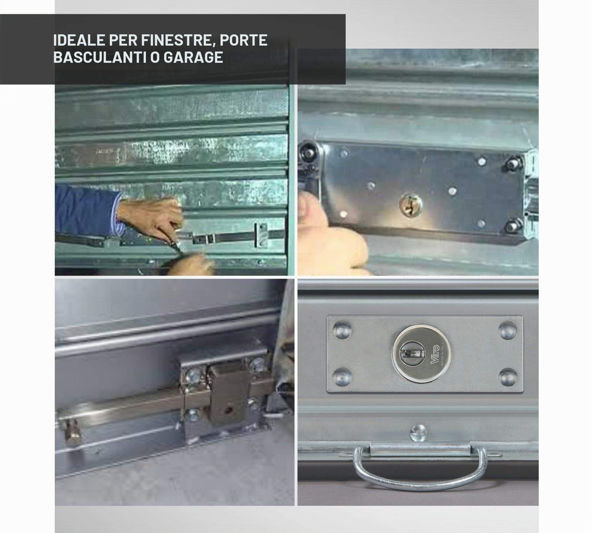 DOJA Industrial | Serratura Centrale Porte Avvolgibili | Cilindro 60 mm | 1 Unità | Acciaio Galvanizzato | Chiusura con la chiave | Impiego: Serrande Avvolgibili, Porta Garage, Saracinesca Negozio