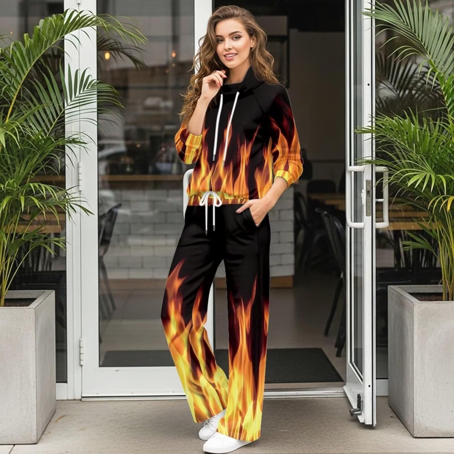 Women's Sweatsuits 2 Piece Outfits Casual Soft Lounge Sets