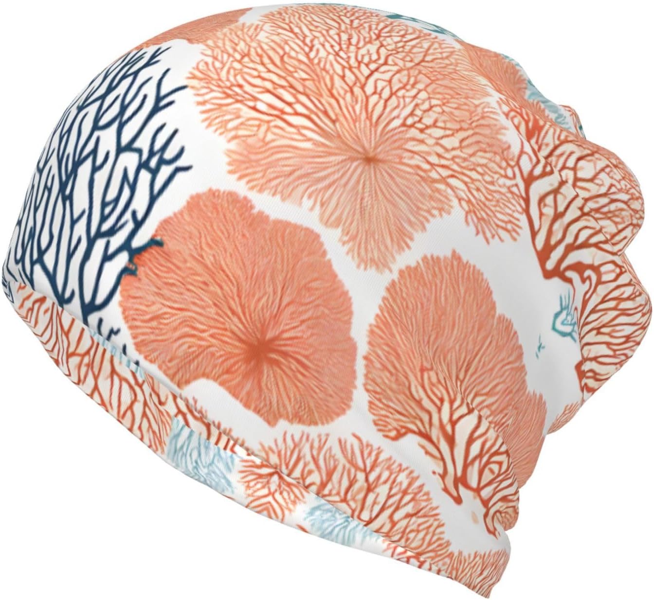 (Coral Reef) Multi-Functional Convertible Brimless Hat for Daily Outdoor Travel Use -