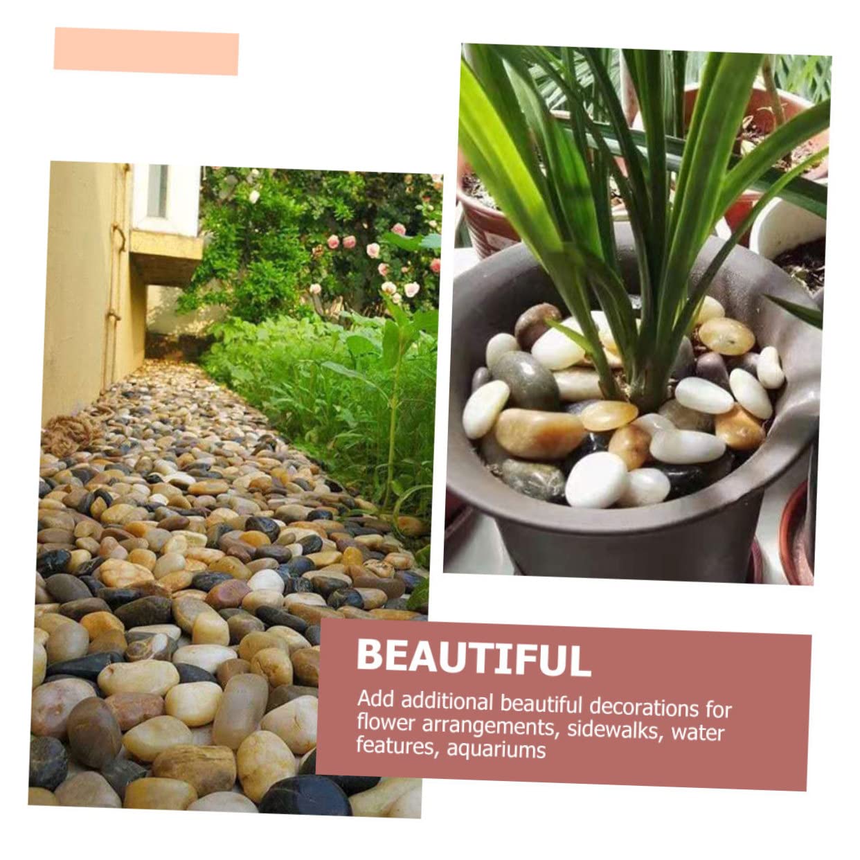 Happyyami 3packungen Dekorative Steine Für Aquarien Blumentöpfe Landschaftsgestaltung Regenbogensteine Für Garten Und Vase Natursteine Für Kreative Deko