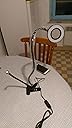 Ring light with phone holder