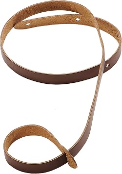 Levys Leathers Mandolin Series 3/4" Wide Genuine Chrome-Tan Leather Mandolin Strap, Adjustable to 42", Brown M19-BRN