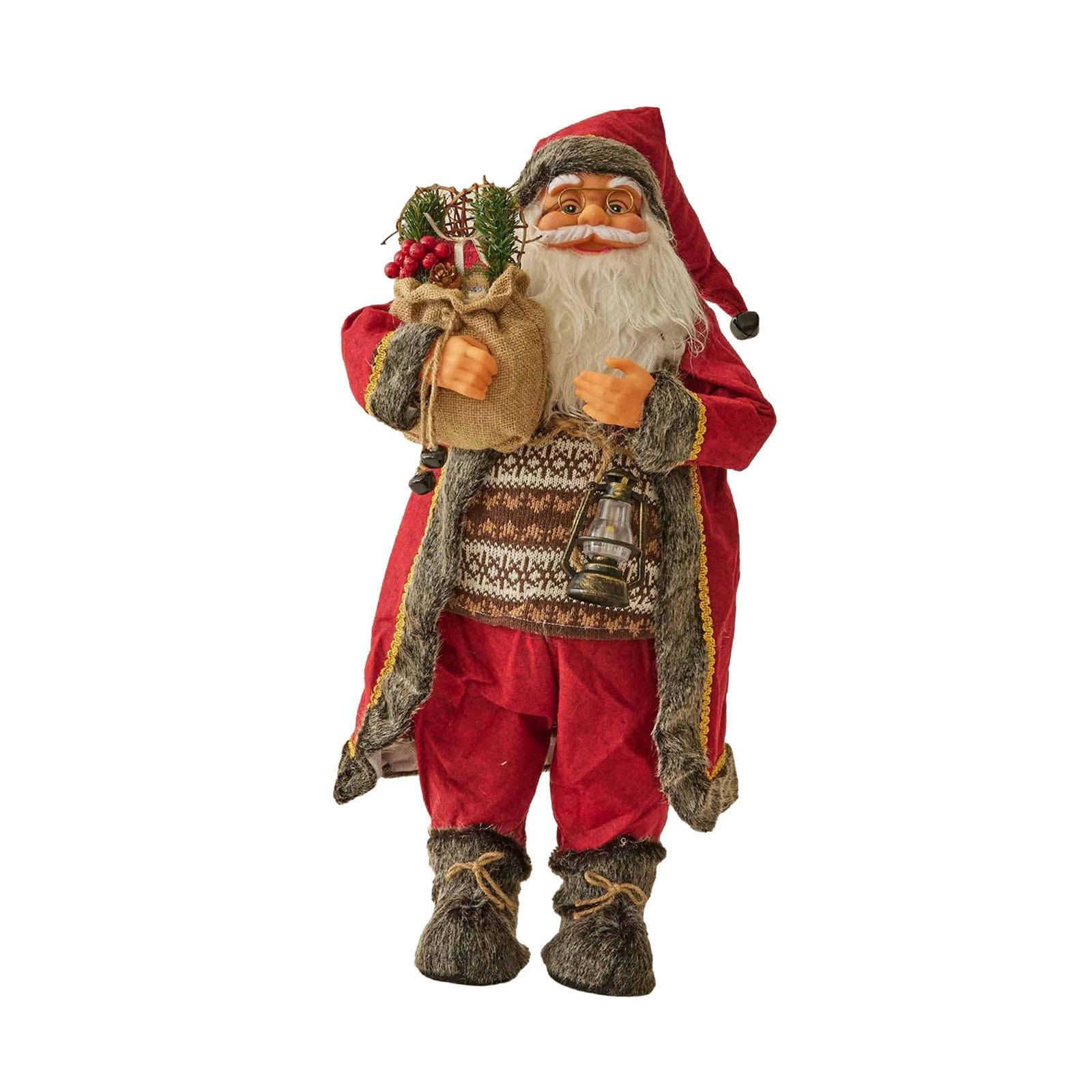 Harilla Stehende Weihnachtsmann-Puppe, Weihnachtsdekoration, Geschenk für Freunde, Schreibtisch-Ornament, Weihnachtsmann-Figur für das Wohnzimmer im, 60cm