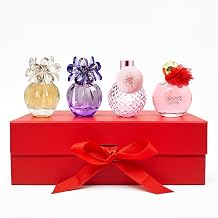 AFLUXE 4PCS Women's Perfume Set Eau de Parfum Fragrance-5 | Long Lasting EDP Set 3.4 Fl Oz Floral Fruity Sweet Gift Sugar Candy Catch Love Dcy Black Blue