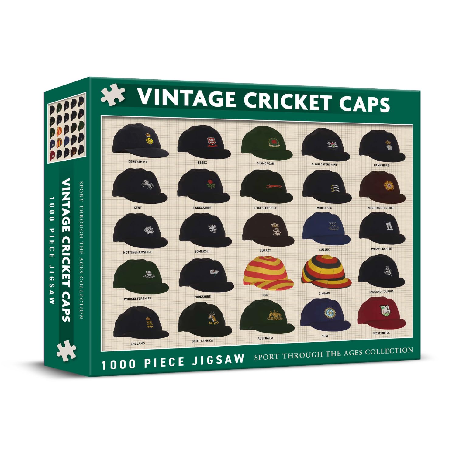 Coach House Vintage Cricket Caps 1000 Piece Jigsaw