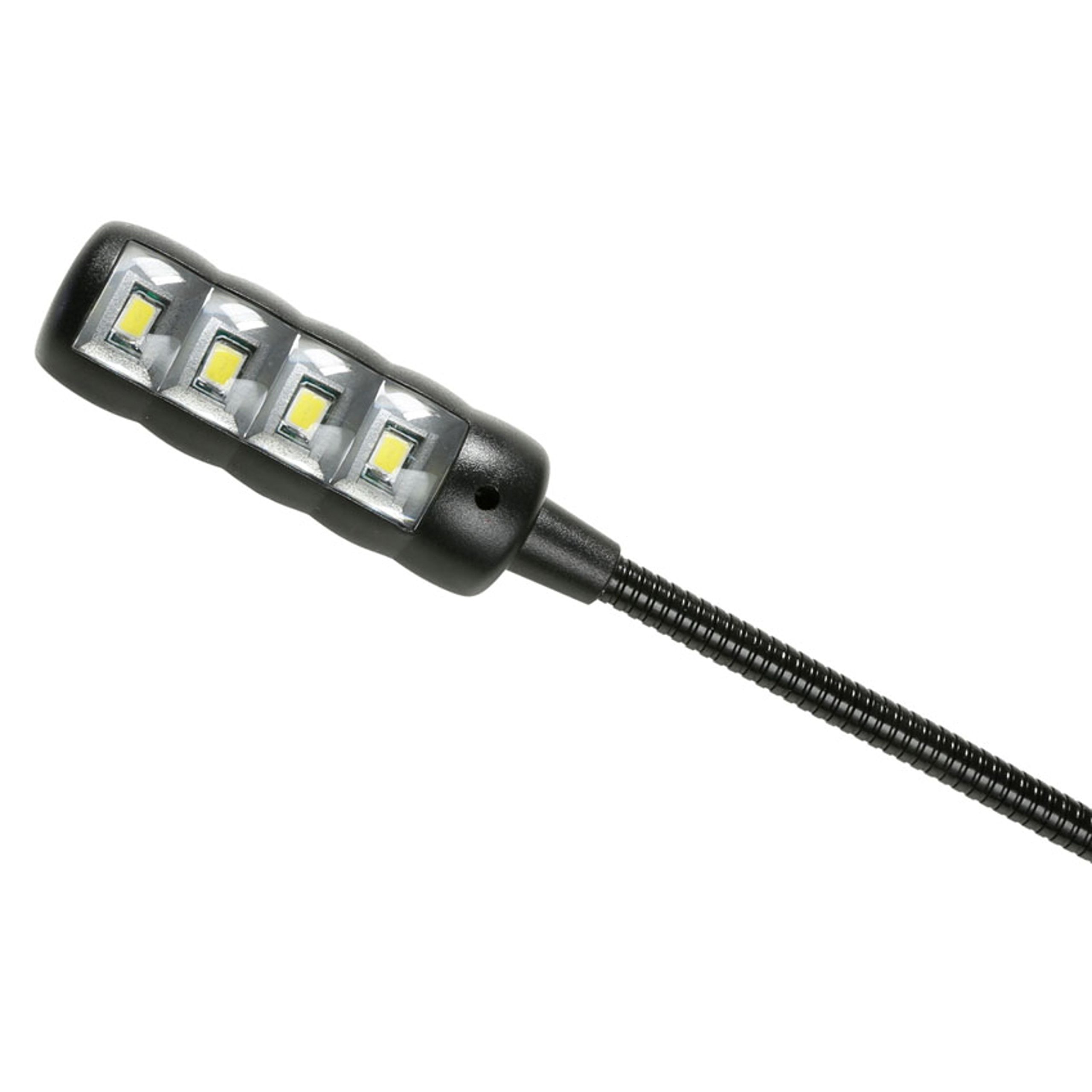 Adam Hall Stands SLED 1 ULTRA BNC - Lampe col de cygne, connecteur BNC, 4 LEDs COB, Weißes Licht