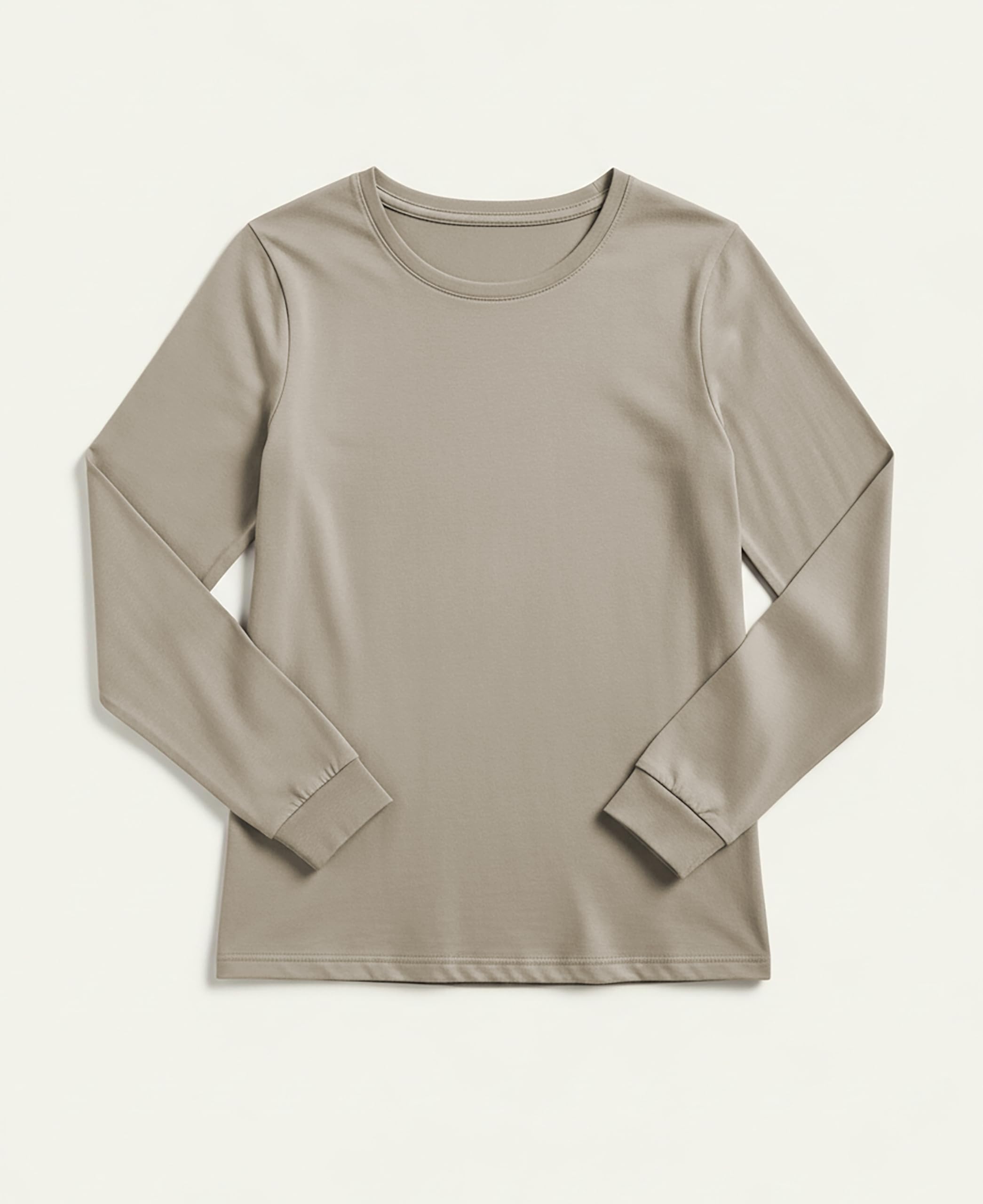 Sexy Basics Camiseta atlética de algodón elástica para mujer, camisetas de manga larga, varios paquetes de colores