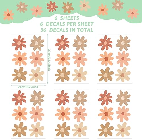 Miniatura 2 de Qeeenar 70 calcomanías de pared de limón, calcomanías de pared de gnomo de limón de verano, calcomanías de pared de hojas verdes, calcomanías de