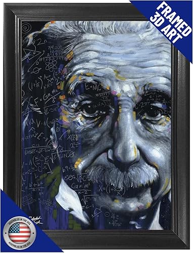 Póster de retrato 3D de Albert Einstein para decoración de pared, 14.5 x 18.5 pulgadas, pósteres e imágenes, regalos para dormitorio de chicos y