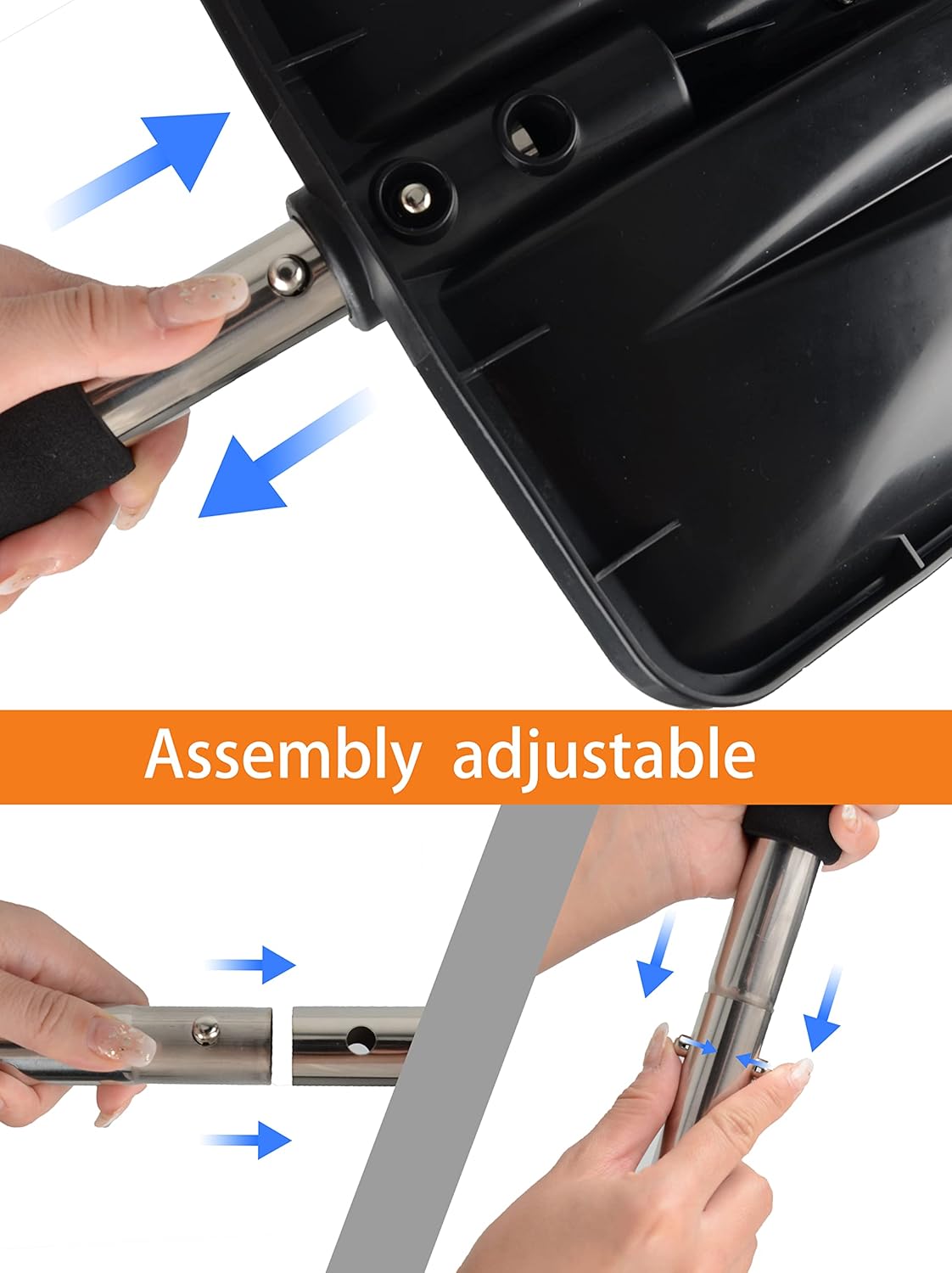 review 3-in-1 Snow Shovel with Ice Scraper & Snow Brush, Multifunctional Emergency Snow Shovel Kit, 3 Piece Portable Snow Shovel Removal Kit for Car and Truck, Camping and Outdoor Activities