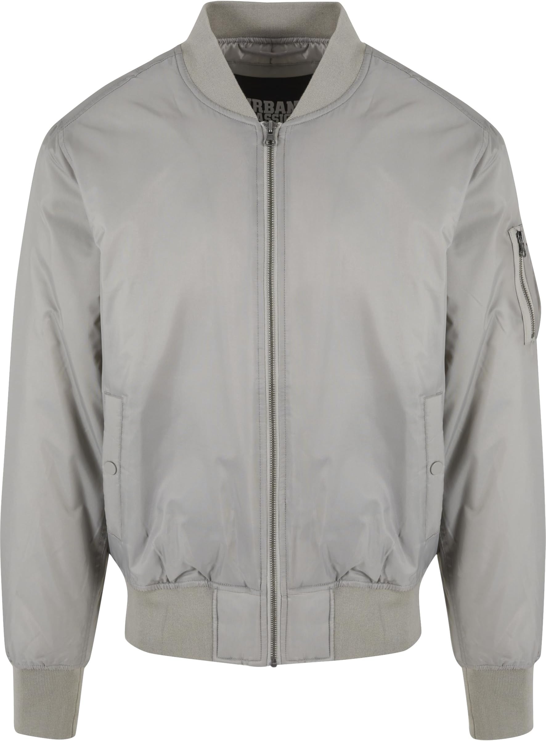 Mens Bomber Jacket TB861 Basic Bomber Jacket Color: h.grey in Size: Small