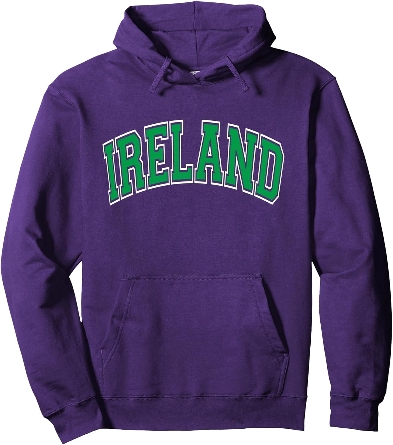 Ireland Arched Green Text Pullover Hoodie