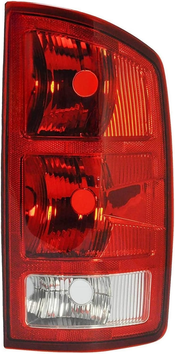 Tail Light Assembly Compatible With 2002 2003 2004 2005 2006 Dodge Ram 1500 Pickup; 2003 2004 2005 2006 Dodge Ram 2500/3500 Pickup Rear Brake Lamp Replacement Without Bulbs (Smoke-Red)