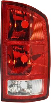 Passenger-Side Tail Light Compatible With 2002 2003 2004 2005 2006 Dodge Ram 1500 Pickup; 2003 2004 2005 2006 Dodge Ram 2500/3500 Pickup Rear Brake Lamp Red Without the Bulbs