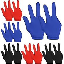 12 Pieces Billiards Glove, Pool Glove Right Hand for Men Breathable Elastic, Sweat-Resistant & Universal Fit