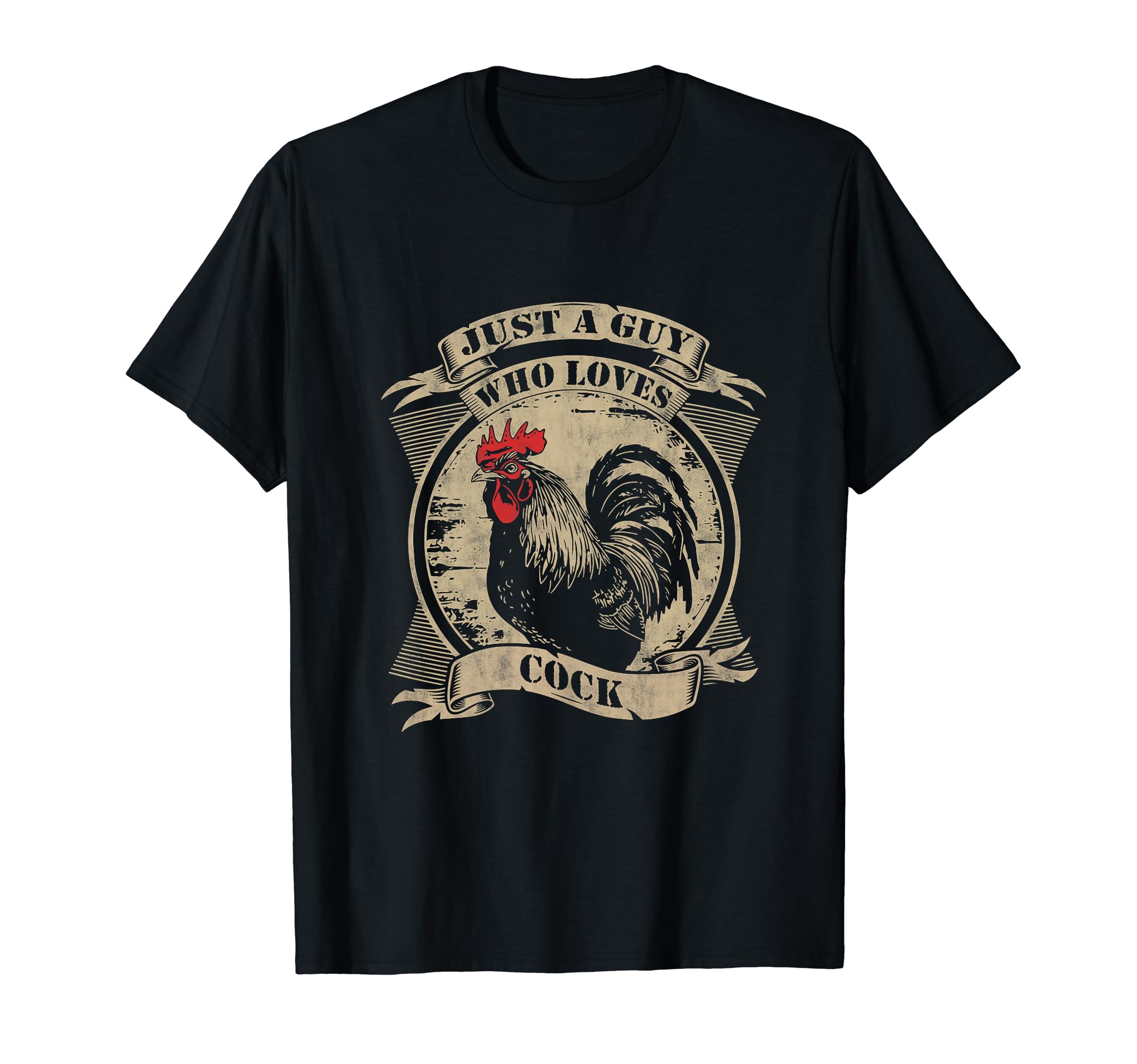 Just A Guy Who Loves Cock Vintage Cool ChickenAgriculture T-Shirt