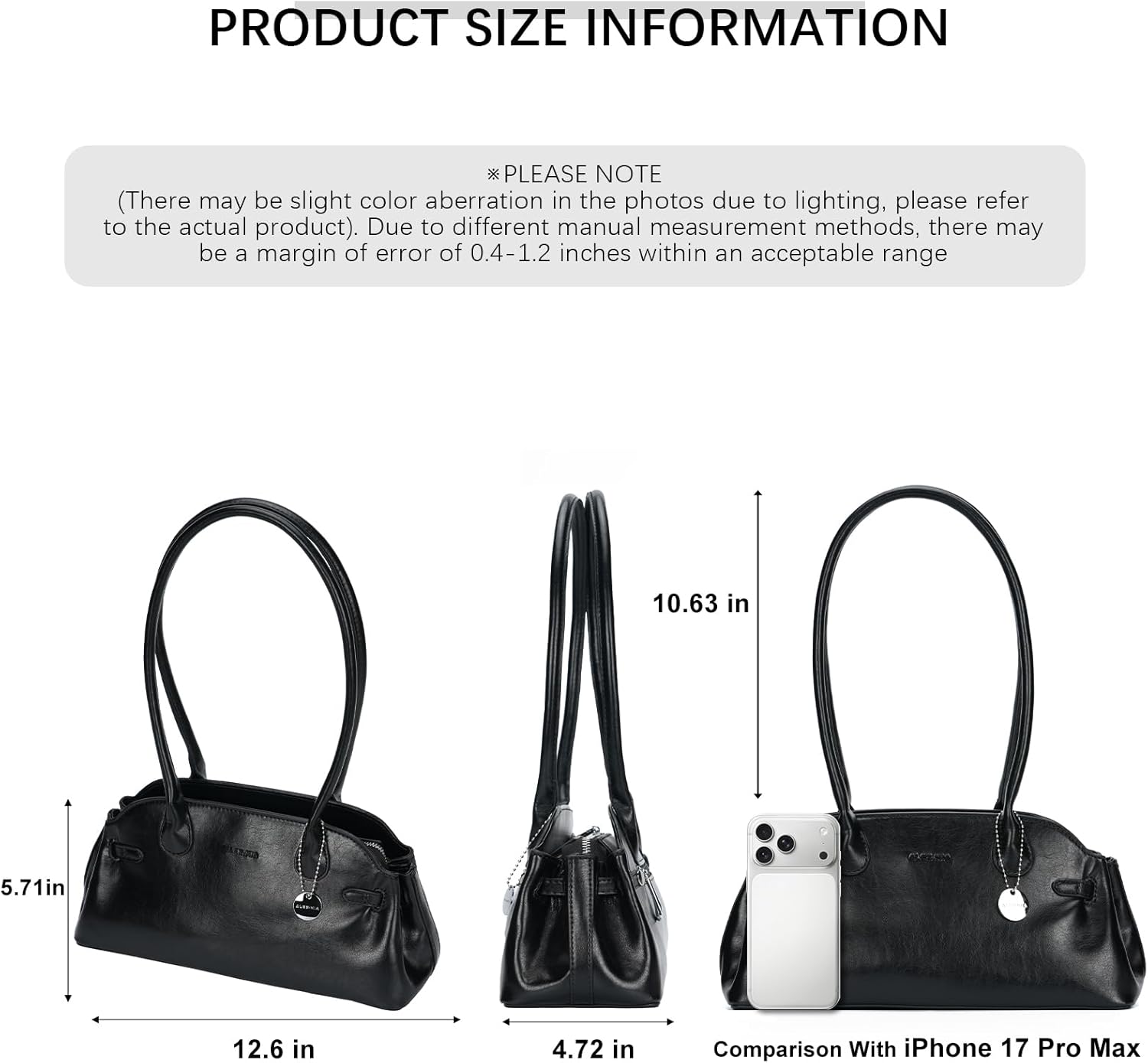 Vintage Shoulder Bag for Women – Elegant Leather Handbag with Chic Silver Charm Trendy Swing Bag for Work, Travel & Daily Use