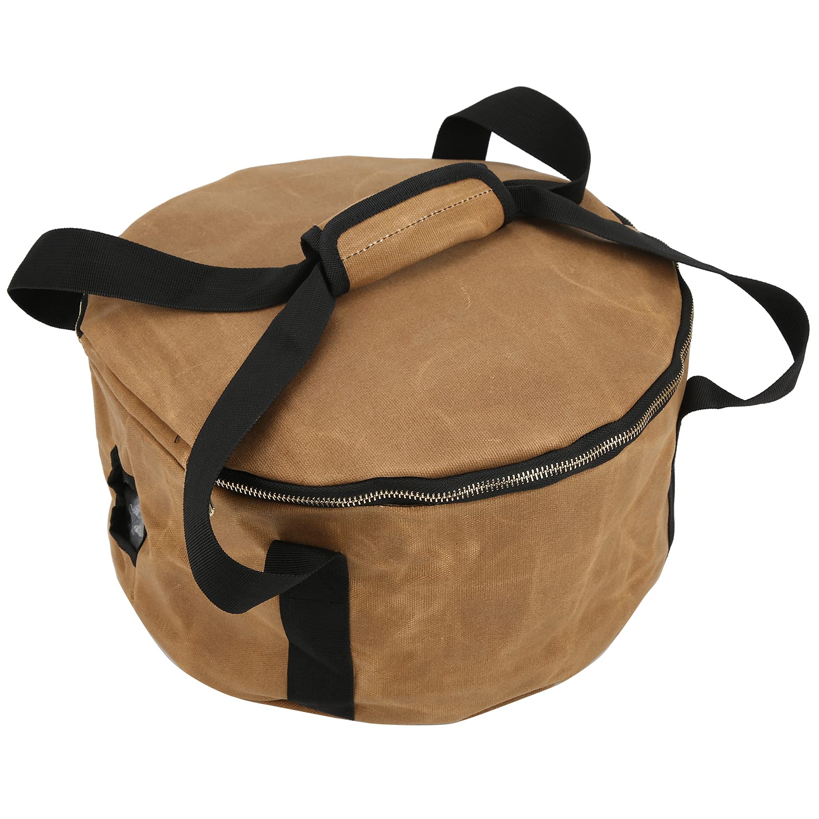 wasserdichte Aufbewahrungstasche, für Töpfe mit Griffen, Nasswachs-Canvas-Stoff, Reißverschluss, bequemer Griff, kollisionssichere Baumwolle, Topf-Organizer für Küche, (Bodenfarbe)