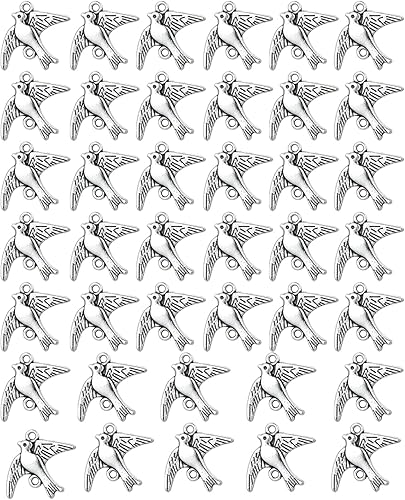 Nuestra Señora de Guadalupe - Cuentas espaciadoras de cruz brotada de JerusalénPaloma del Espíritu SantoRosa para bricolaje Rosario, collar,